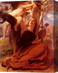 Adolph Von Menzel Canvas Paintings - Adam and Eve after the Fall by Edward von Steinle