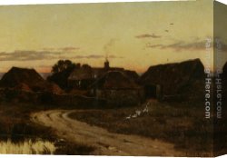 End of a Perfect Day Canvas Paintings - End of the Day by Edward Wilkins Waite