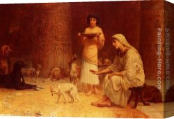 Festival Canvas Paintings - Preparing For The Festival Of Anubis by Edwin Longsden Long