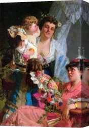 Gift Canvas Paintings - The Gift by Egisto Lancerotto