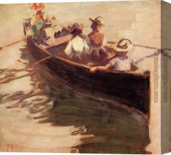 Boating Canvas Paintings - Boating by Egon Schiele