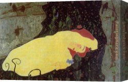 Danae Canvas Paintings - Danae by Egon Schiele