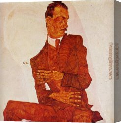 Critics Canvas Paintings - Portrait of the Art Critic Arthur Roessler by Egon Schiele