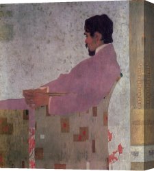 Anton Canvas Paintings - Portrait of the Painter Anton Peschka by Egon Schiele