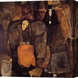 The Confirmation Procession Canvas Paintings - Procession by Egon Schiele