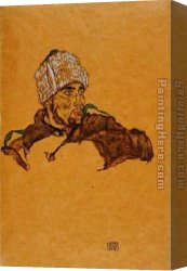 Russian Canvas Paintings - Russian Officer by Egon Schiele