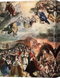 Greco Canvas Paintings - Adoration of the Name of Jesus (Dream of Philip II) by El Greco