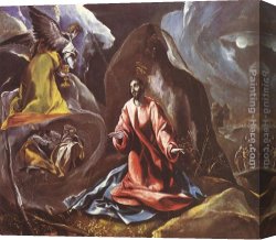 Greco Canvas Paintings - Agony in the Garden by El Greco