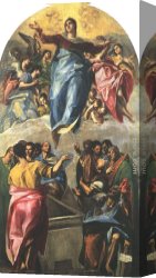 Greco Canvas Paintings - Assumption of the Virgin by El Greco