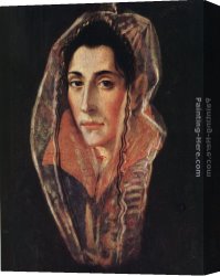 Greco Canvas Paintings - Female Portrait by El Greco