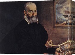 Giulio Canvas Paintings - Portrait of Giulio Clovio by El Greco