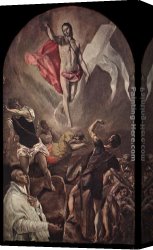 Greco Canvas Paintings - Resurrection by El Greco