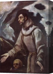 Greco Canvas Paintings - The Ecstasy of St Francis by El Greco