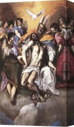Greco Canvas Paintings - The Holy Trinity by El Greco