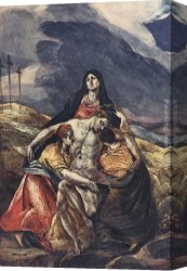 Piet Canvas Paintings - The Piet&agrave; (The Lamentation of Christ) by El Greco