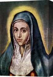Greco Canvas Paintings - The Virgin Mary by El Greco