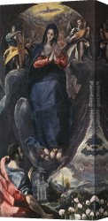 Immaculate Canvas Paintings - The Virgin of the Immaculate Conception and St John by El Greco