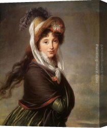 Portrait of a Woman Canvas Paintings - Portrait of a Young Woman by Elisabeth Louise Vigee-Le Brun