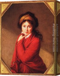 Countess Canvas Paintings - Portrait of Countess Golovine by Elisabeth Louise Vigee-Le Brun