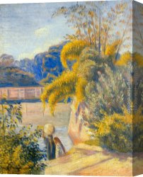 Femme Canvas Paintings - Deux femmes arabes au bord du Nil by Emile Bernard