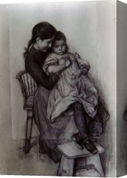 Sisters Canvas Paintings - Sisters by Emile Friant