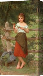 Emile Canvas Paintings - Contemplation by Emile Munier
