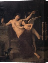 Emile Canvas Paintings - Cupid Disarmed by Emile Munier