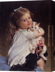 Friends Canvas Paintings - Her Best Friend by Emile Munier
