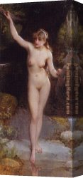 La Grande Baigneuse Canvas Paintings - La Baigneuse The Bather by Emile Munier