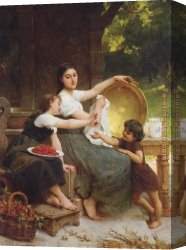 Les Iris Jaunes 1824 Canvas Paintings - Les Confitures by Emile Munier