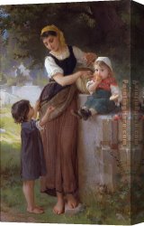 Emile Canvas Paintings - May I Have One Too by Emile Munier