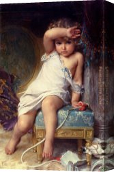 Emile Canvas Paintings - The Broken Vase by Emile Munier