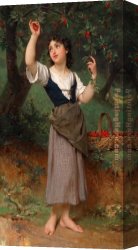 Emile Canvas Paintings - The Cherry Tree by Emile Munier
