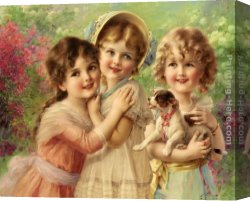 Friends Canvas Paintings - Best of Friends by Emile Vernon