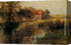 Ernst Canvas Paintings - Dorchester Mill Oxfordshire by Ernst Walbourn