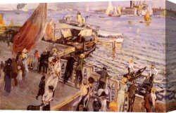 A Regatta on The Grand Canal Canvas Paintings - The Grand Canal, Venice by Ettore Tito
