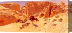 Desert, Canvas Paintings - Caravan In The Desert by Eugene-Alexis Girardet