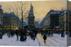 Place Canvas Paintings - Place de la Republique - Paris by Eugene Galien-Laloue
