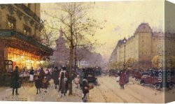 Place Canvas Paintings - Place De La Republique, Paris by Eugene Galien-Laloue
