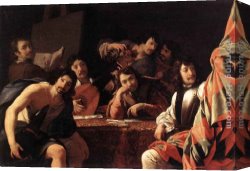 Friends Canvas Paintings - A Gathering of Friends by Eustache Le Sueur