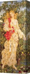 Morgan Canvas Paintings - Flora by Evelyn de Morgan