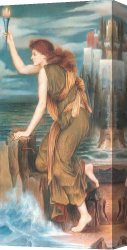 The Cart Or Return From Haymaking Canvas Paintings - Hero Awaiting the Return of Leander by Evelyn de Morgan