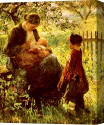 Orchard Canvas Paintings - In The Orchard by Evert Pieters
