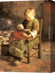 Supper Canvas Paintings - The Doll's Supper by Evert Pieters