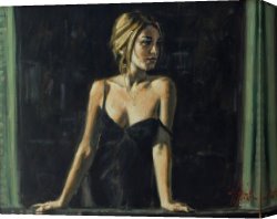 Balcony Canvas Paintings - BALCONY AT BUENOS ARIES V by Fabian Perez