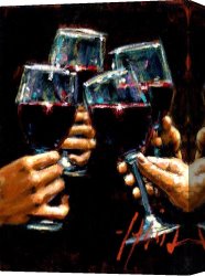 Nina Con Flor Canvas Paintings - Brindis Con Tinto II by Fabian Perez