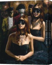 Venetian Canvas Paintings - Courtesans Venetian by Fabian Perez
