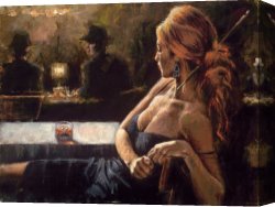 Vague Et La Perle Canvas Paintings - CYNZIA AT LAS BRUJAS I by Fabian Perez