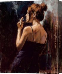 Heart Canvas Paintings - Full moon empty heart by Fabian Perez