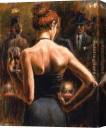 Red Circles II Canvas Paintings - Girl with Red Hair by Fabian Perez